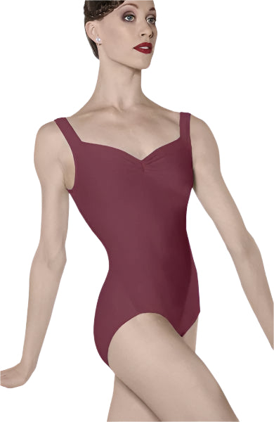 Wear Moi Fasutine Pinch Front Adult Leotard Burgundy